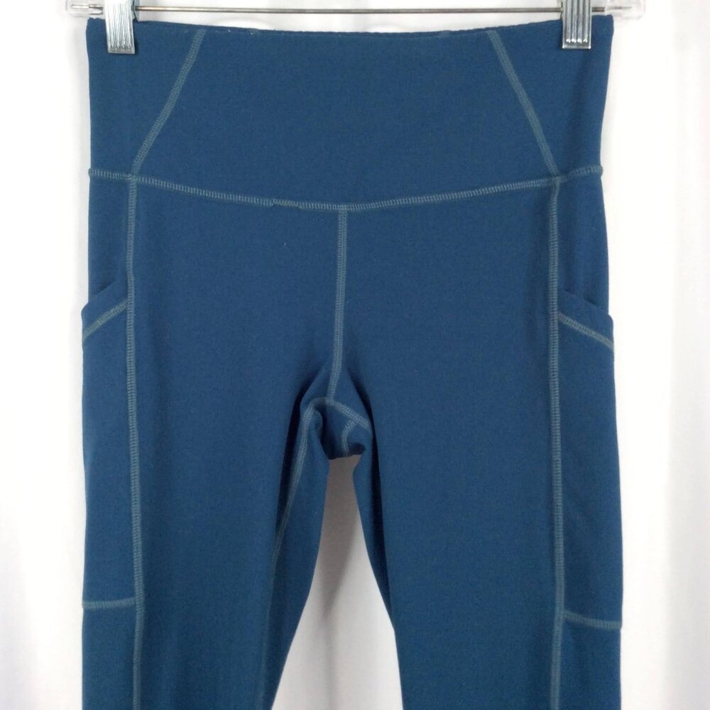 Prana 7/8 Leggings Women's Size Small Teal Media Pockets - Picture 3 of 9